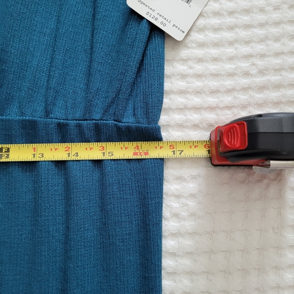 SALE Free People Sundown Cowl Neck Dress Teal - Picture 7 of 8